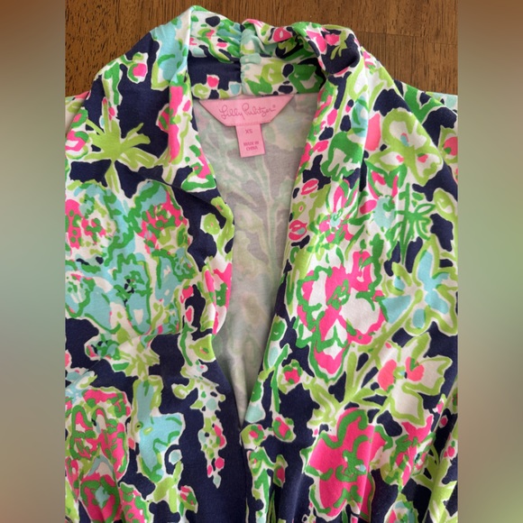 Lilly Pulitzer Alexandra Dress SZ XS Navy Southern Charm - Picture 5 of 14